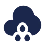 Cloud Waterdrops SVG Icon